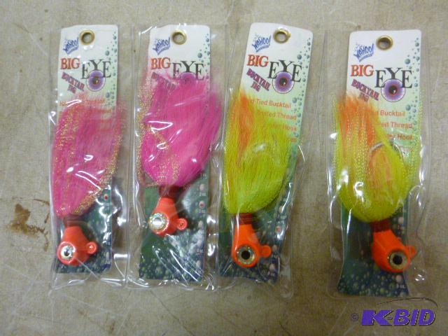 lot 342 image: 4 Wahoo Big Eye Bucktail Jigs...