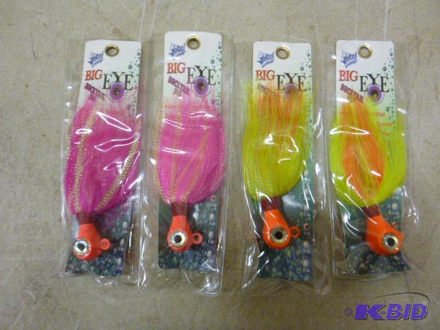 lot 343 image: 4 Wahoo Big Eye Bucktail Jigs...