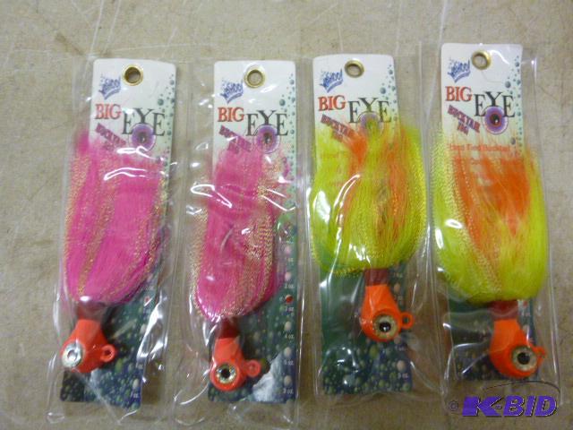 lot 344 image: 4 Wahoo Big Eye Bucktail Jigs...