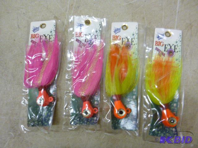 lot 347 image: 4 Wahoo Big Eye Bucktail Jigs...