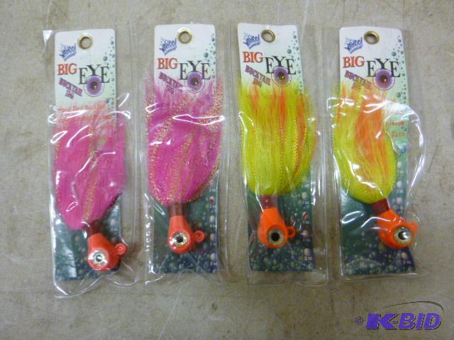 lot 348 image: 4 Wahoo Big Eye Bucktail Jigs...