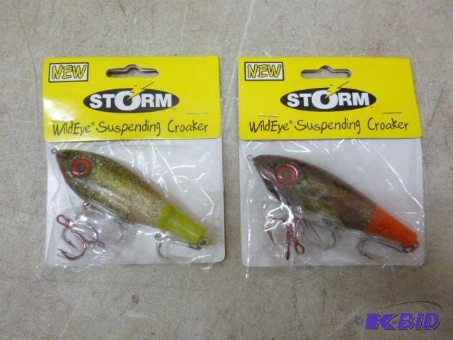 lot 354 image: 2 Storm WildEye Suspending Croaker Lures...
