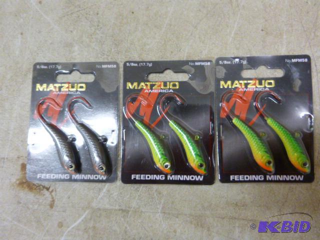 lot 357 image: 3 Packs of 2 Matzuo Feeding Minnows 58 oz....