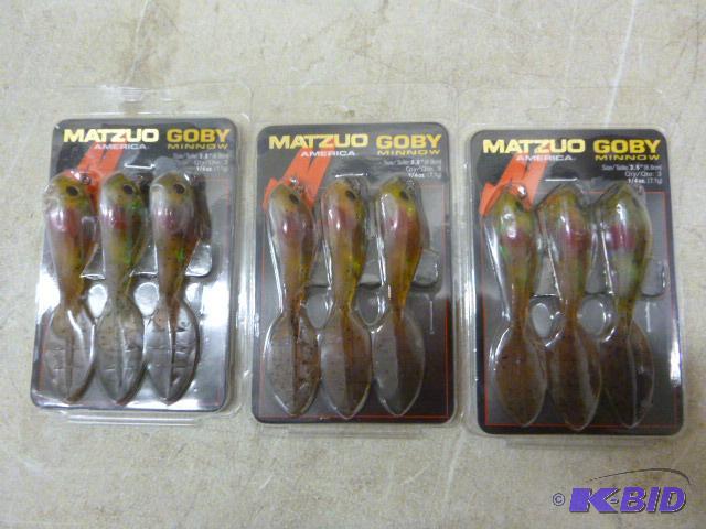 lot 362 image: 3 Packs of 3 Matzuo Goby Minnows 3.5" - ...