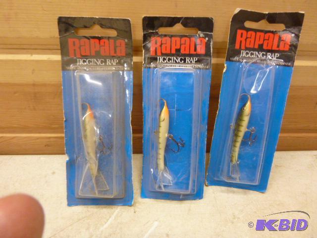 lot 366 image: 3 Rapala Jigging Raps...