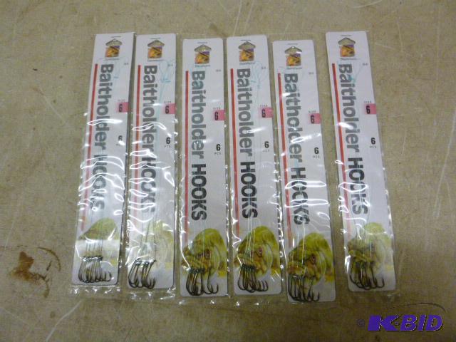 lot 390 image: 6 Packs of Danielsons Baitholder Hooks Size ...