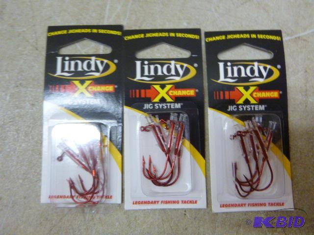 lot 411 image: 3 Packs of Lindy X-Change Jig Systems 5 per p...