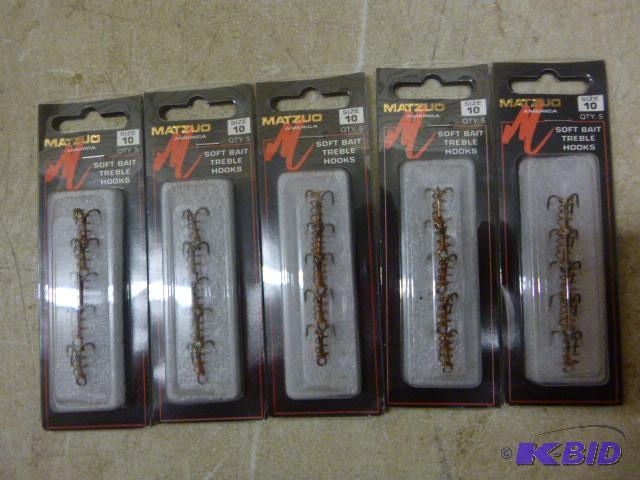 lot 424 image: 5 Packs of 5 Matzuo Soft Bait Tackle Hooks Si...