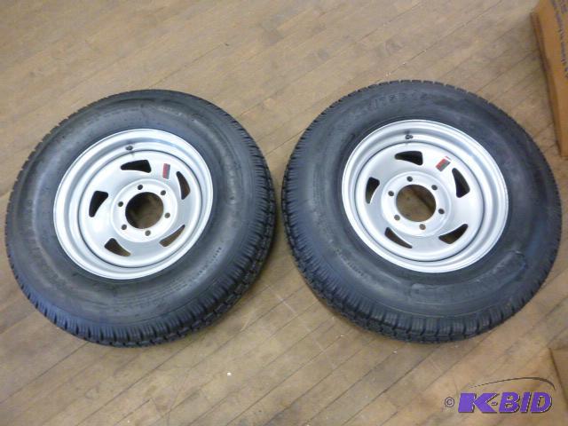 lot 5 image: 2 New Rintal Tires ST22575 D15 8 PR - With 6...