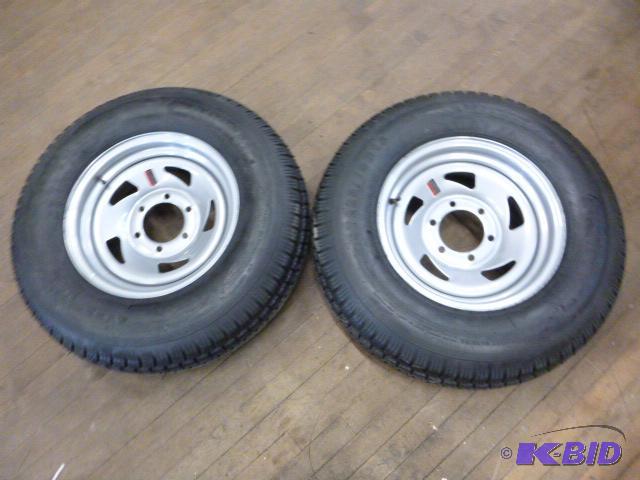 lot 6 image: 2 New Rintal Tires ST22575 D15 8 PR - With 6...