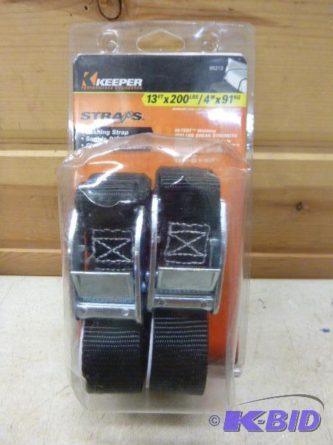 lot 65 image: 2 Pack Keeper Lashing Straps 13 X 200 lb....