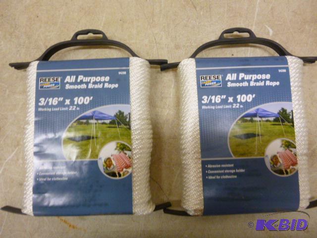 lot 68 image: 2 Spools of Reese All Purpose Smooth Braid Ro...
