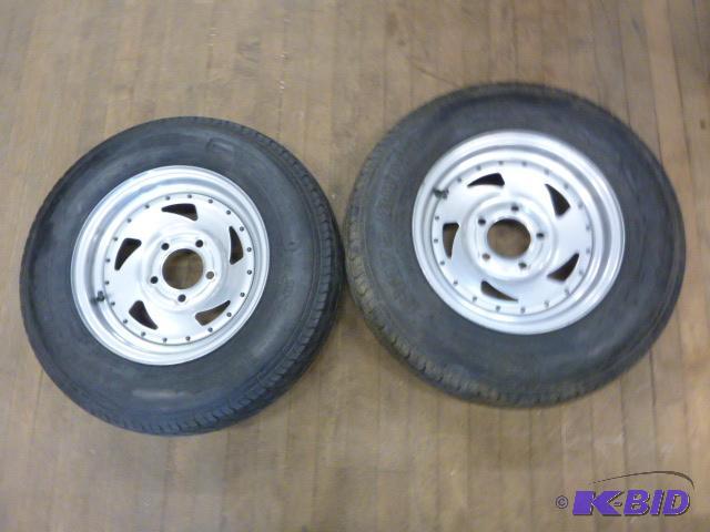 lot 8 image: 2 New Vail Tires ST17580 D13 6 PR - With 5 h...