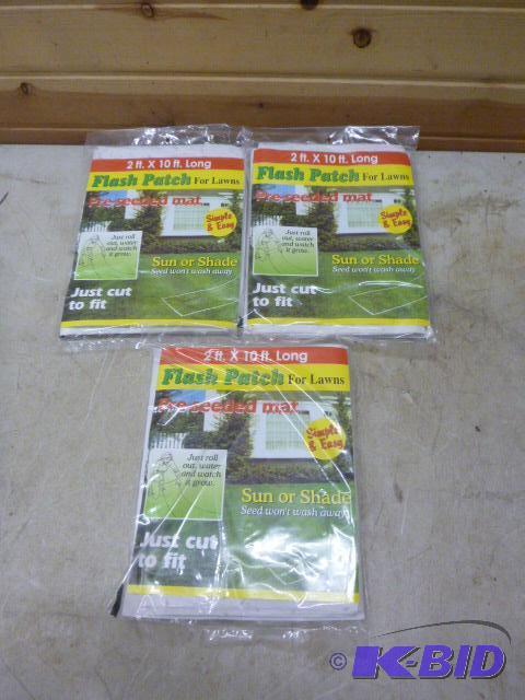 lot 85 image: 3 Flash Patch for Lawns Pre-seeded mat, sun o...