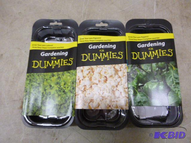 lot 92 image: 3 Gardening for Dummies Trays Lettuce, popcor...