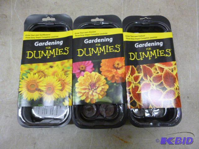 lot 93 image: 3 Gardening for Dummies Trays Zinnias, coleus...