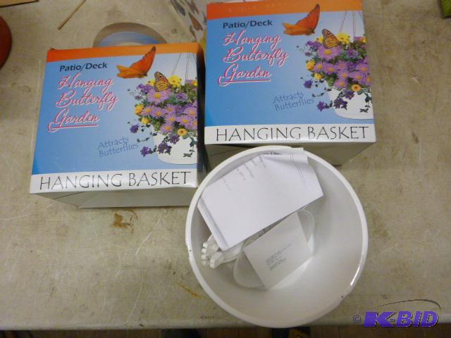 lot 94 image: 2 PatioDeck Hanging Butterfly Gardens...