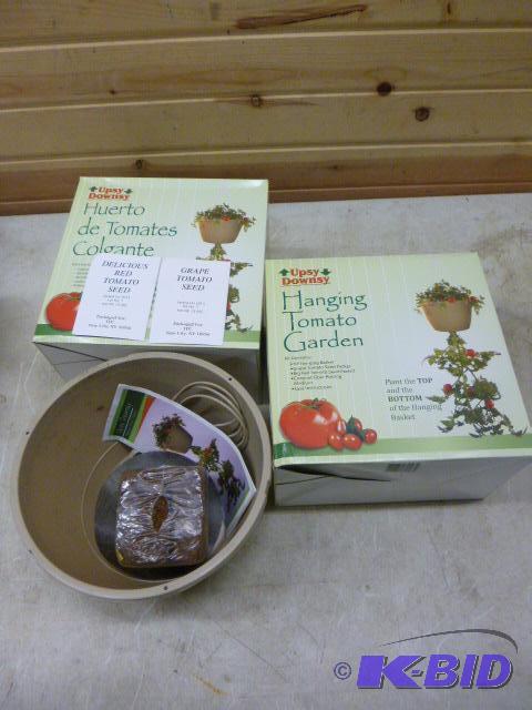 lot 96 image: 2 Upsy Downsy Hanging Tomato Gardens...