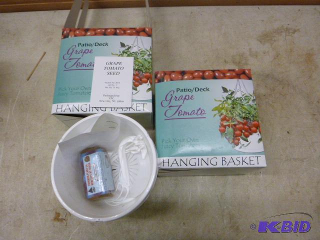 lot 99 image: 2 PatioDeck Grape Tomato Hanging Baskets...