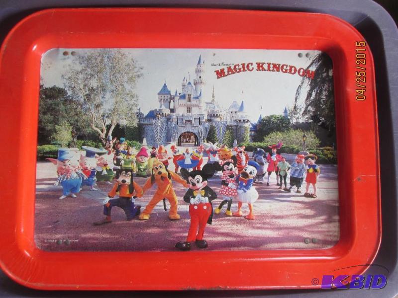 lot 12 image: Disneys Magic Kingdom childrens T.V. tray. A...