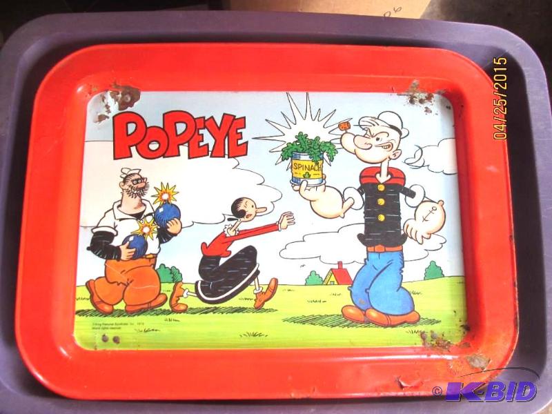 lot 13 image: Popeye childrens T.V. tray. Approximately 6&q...