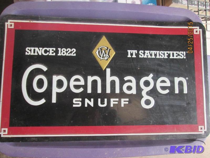 lot 4 image: Metal Copenhagen signage. 21&quotW x 12"...