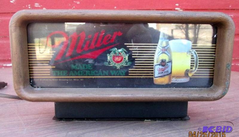 lot 61 image: Vintage small electric Miller light....