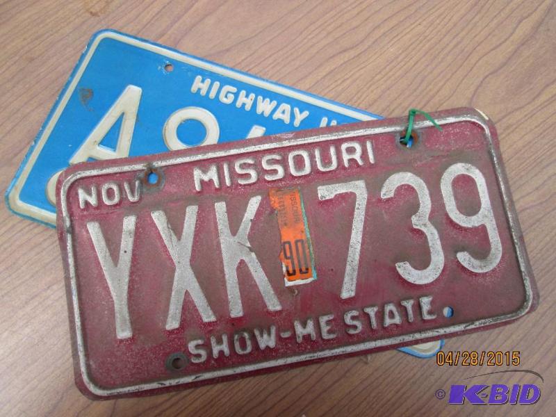 lot 87 image: Lot of 3 license plates...