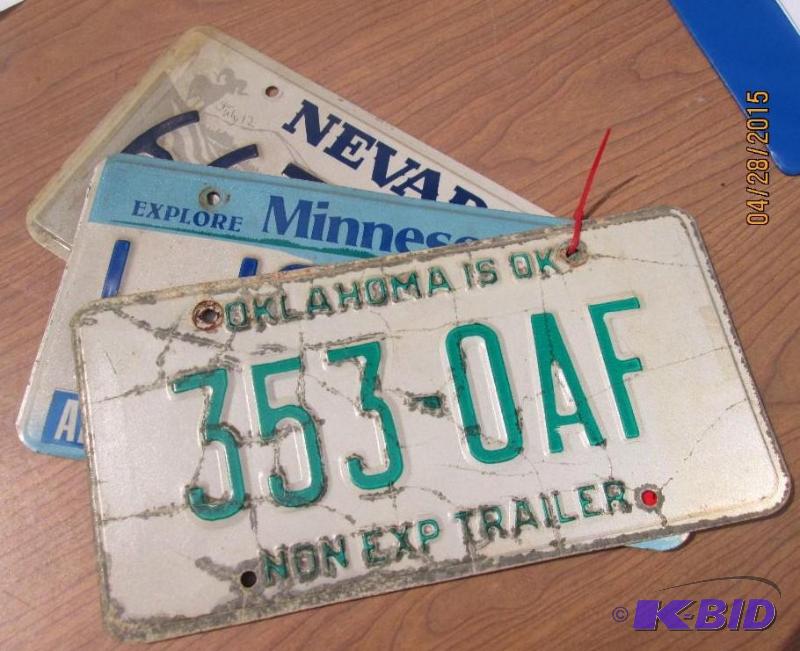 lot 92 image: Lot of 3 license plates...