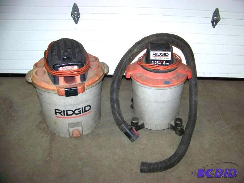 lot 6 image: (2) Rigid, WetDry  Shop Vacs  Vaccuums