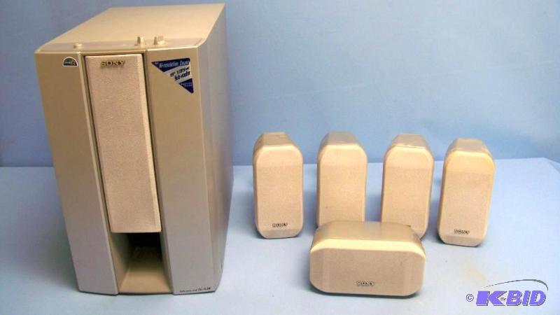 lot 28 image: Sony SA-WMS445 5.1 Surround Sound Home Theater System with Subwoofer, Five (5) Speakers