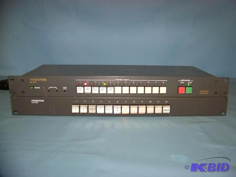 lot 39 image: VideoTek, 12x1 Video  Stereo Audio Switcher and 12x1 Video-Only Routing Switcher