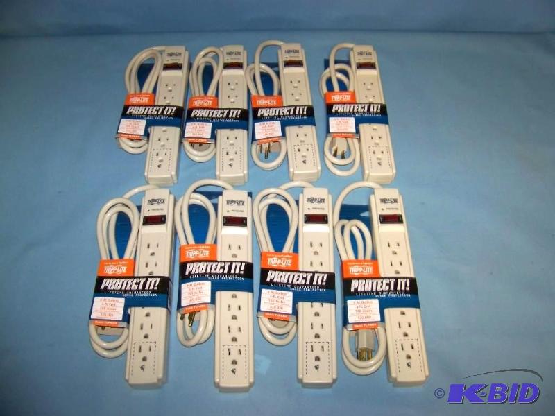 lot 72 image: (8) Tripp Lite, Protect It, Outlet Strips - BRAND NEW in packaging