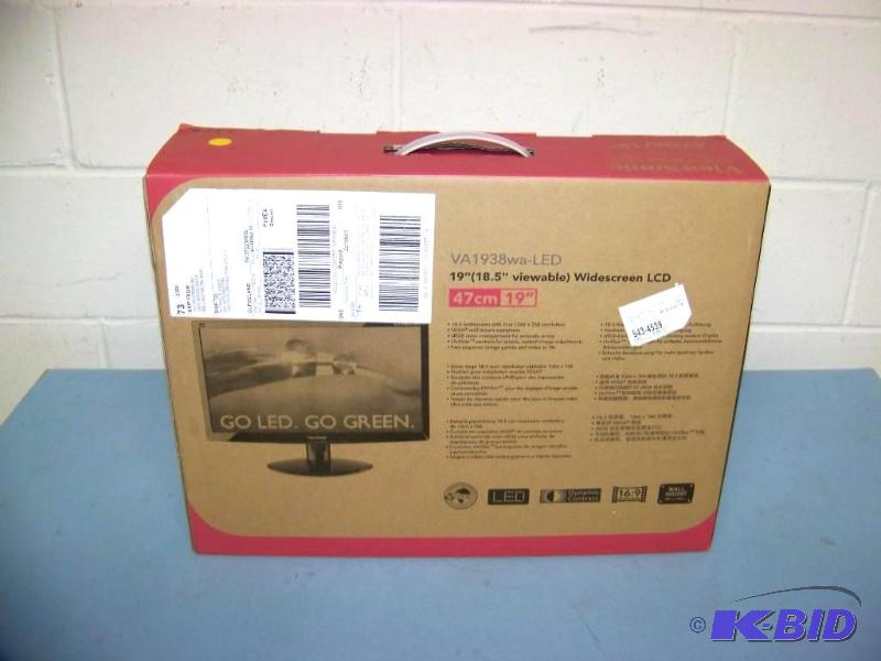 lot 98 image: ViewSonic, 19, Widescreen LCD, Computer  PC Monitor - BRAND NEW