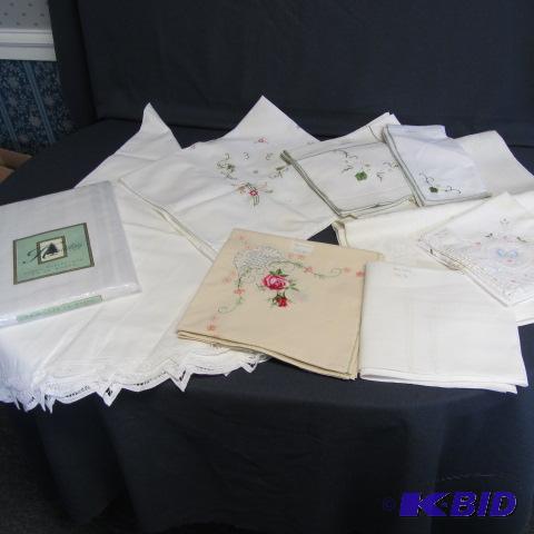 Vintage Card Table Linens