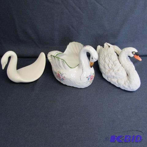 Porcelain Swans