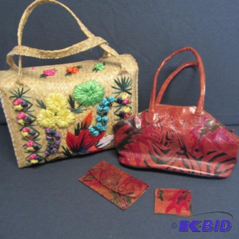 Vintage Leather & Woven Purses