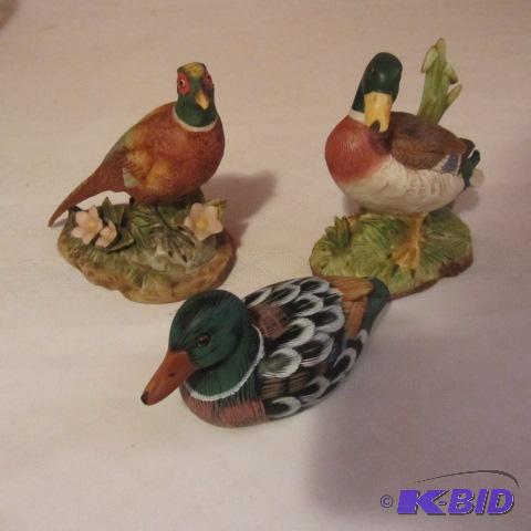 Mallards & Pheasant Figurines