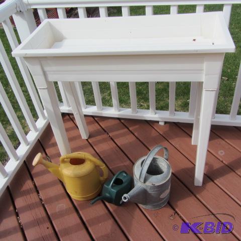 Planter Box, Watering Cans