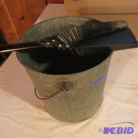 Galvanized Bucket, Shovel