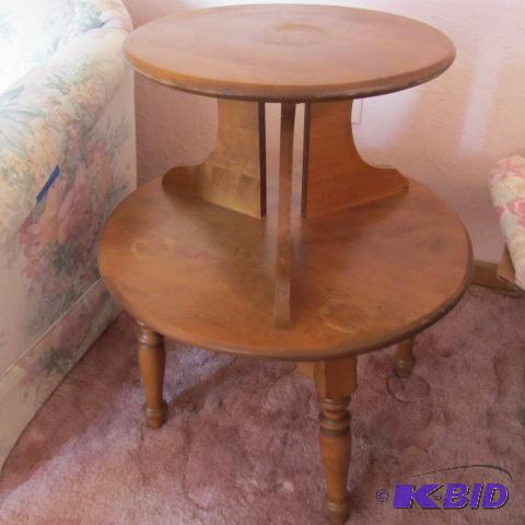 Wood Tiered Table