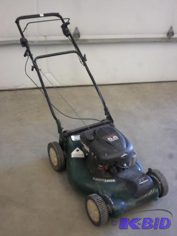 lot 15 image: Craftsman 5.5HP 21" Self-Propelled Lawn ...