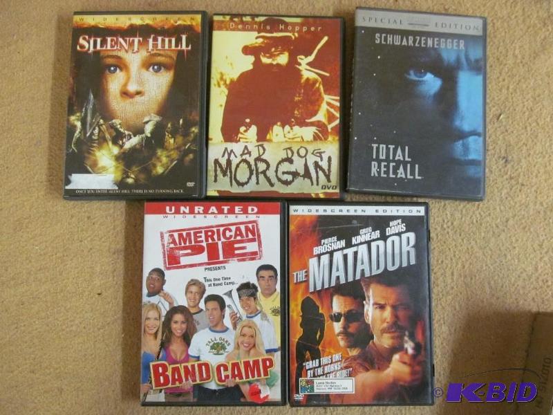Group of DVDs