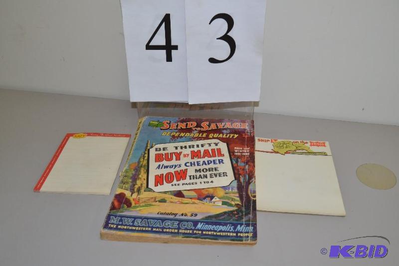 lot 43 image: 193132 catalog and railroad notepads