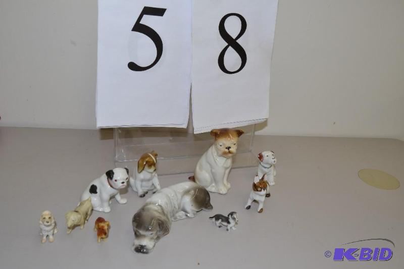 lot 58 image: Dog figurines