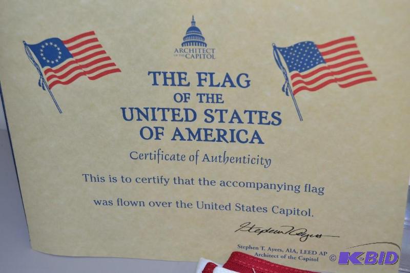 American Flag Flown Over Capitol April Estate 3 K Bid