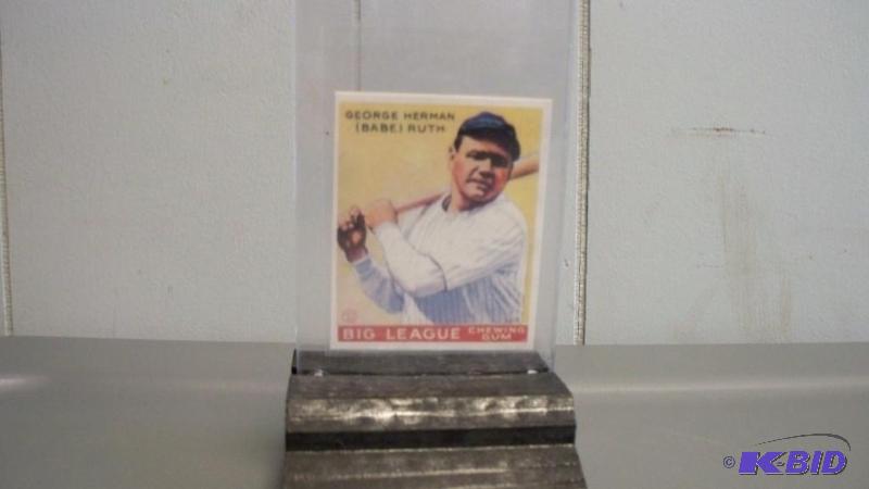 lot 10 image: Babe Ruth Card #53 reprint Big League chewing...