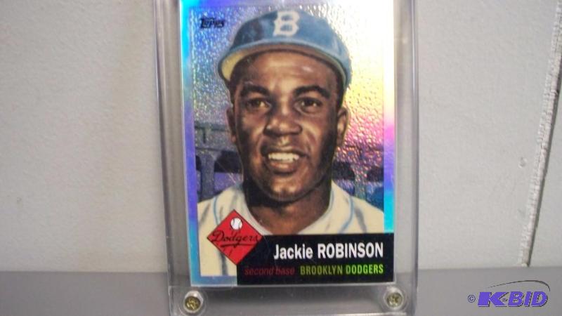 lot 19 image: 2013 Topps Reflector Reprint card Jackie Robi...