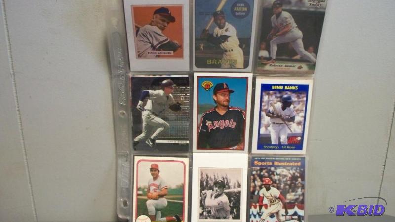 lot 22 image: Pages of baseball cards lots of popular names...