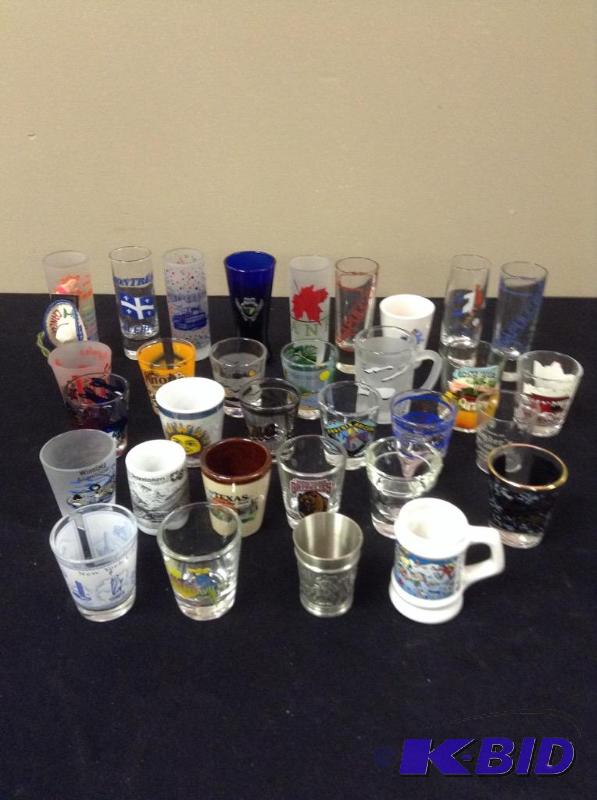 lot 11 image: Collection of Souvenir Shot Glasses